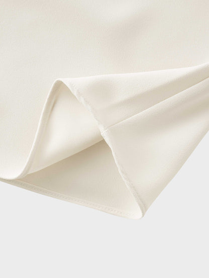 Crepe Slip Skirt-Ivory
