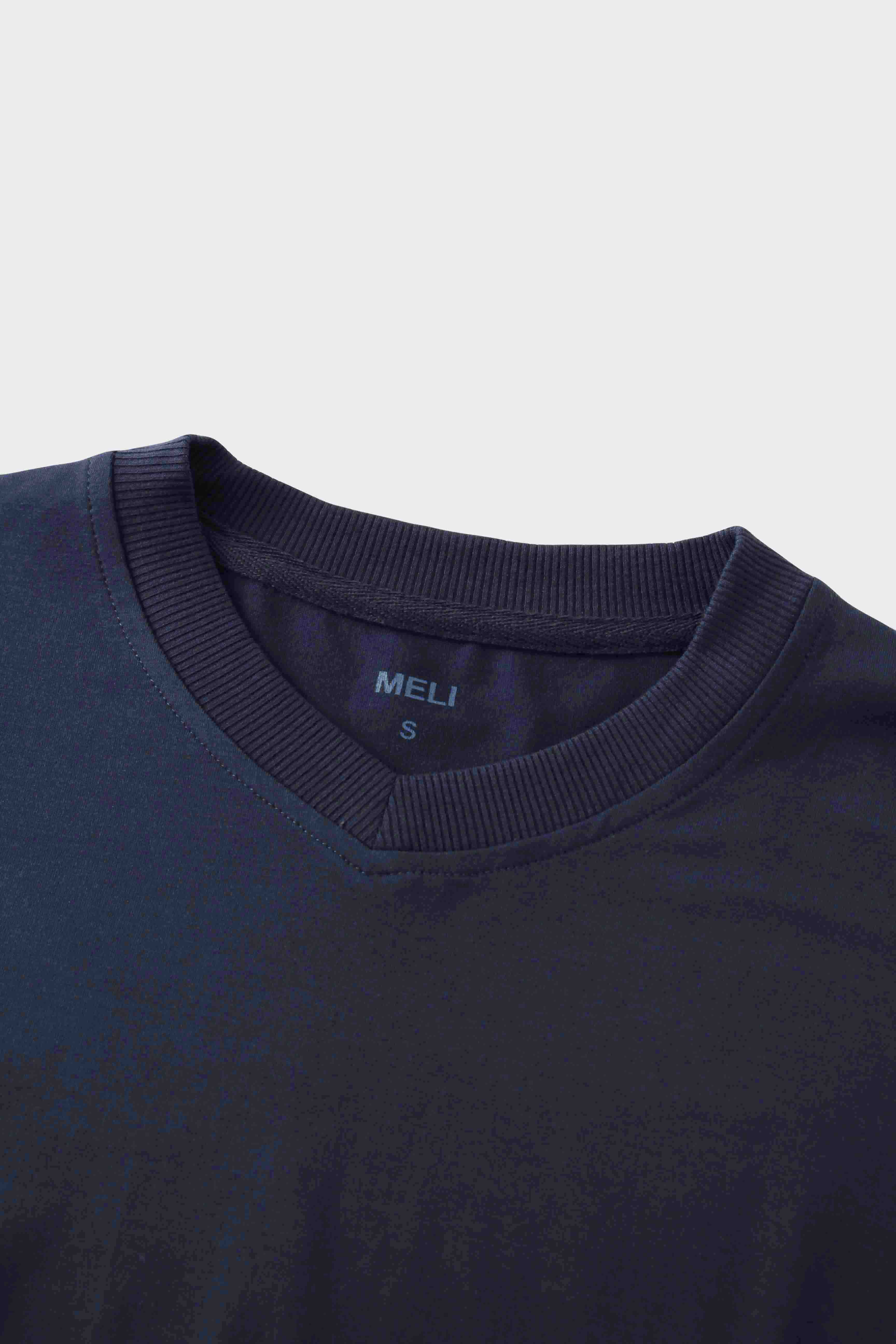 Cropped Tee-Navy