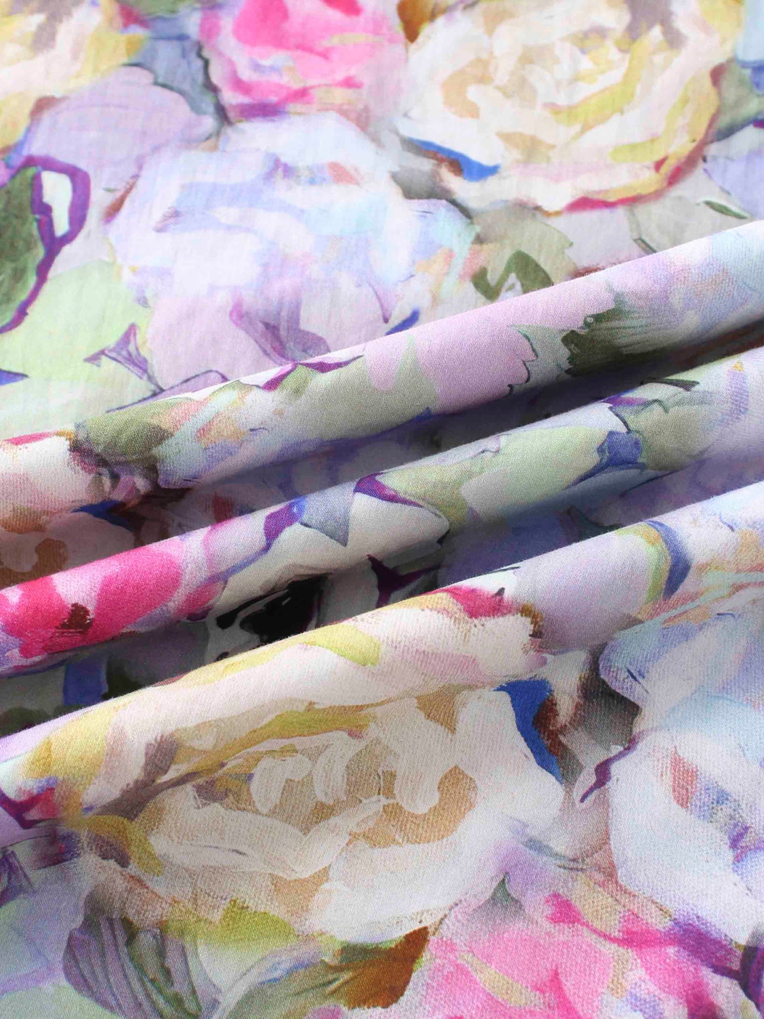 Yoke Floral Skirt-Pink/Purple