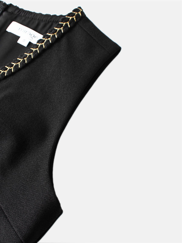 Yoke Pleated Jumper - Black