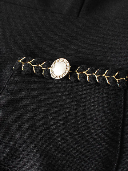 Yoke Pleated Jumper - Black