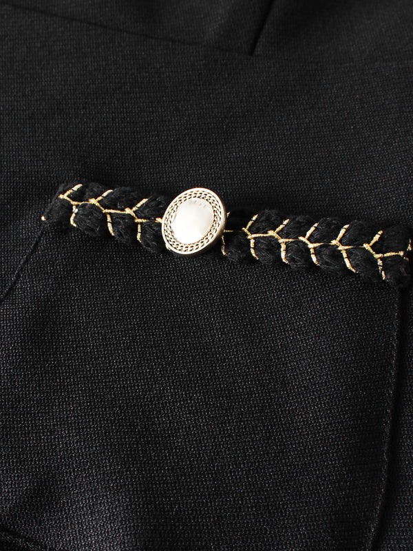 Yoke Pleated Jumper - Black