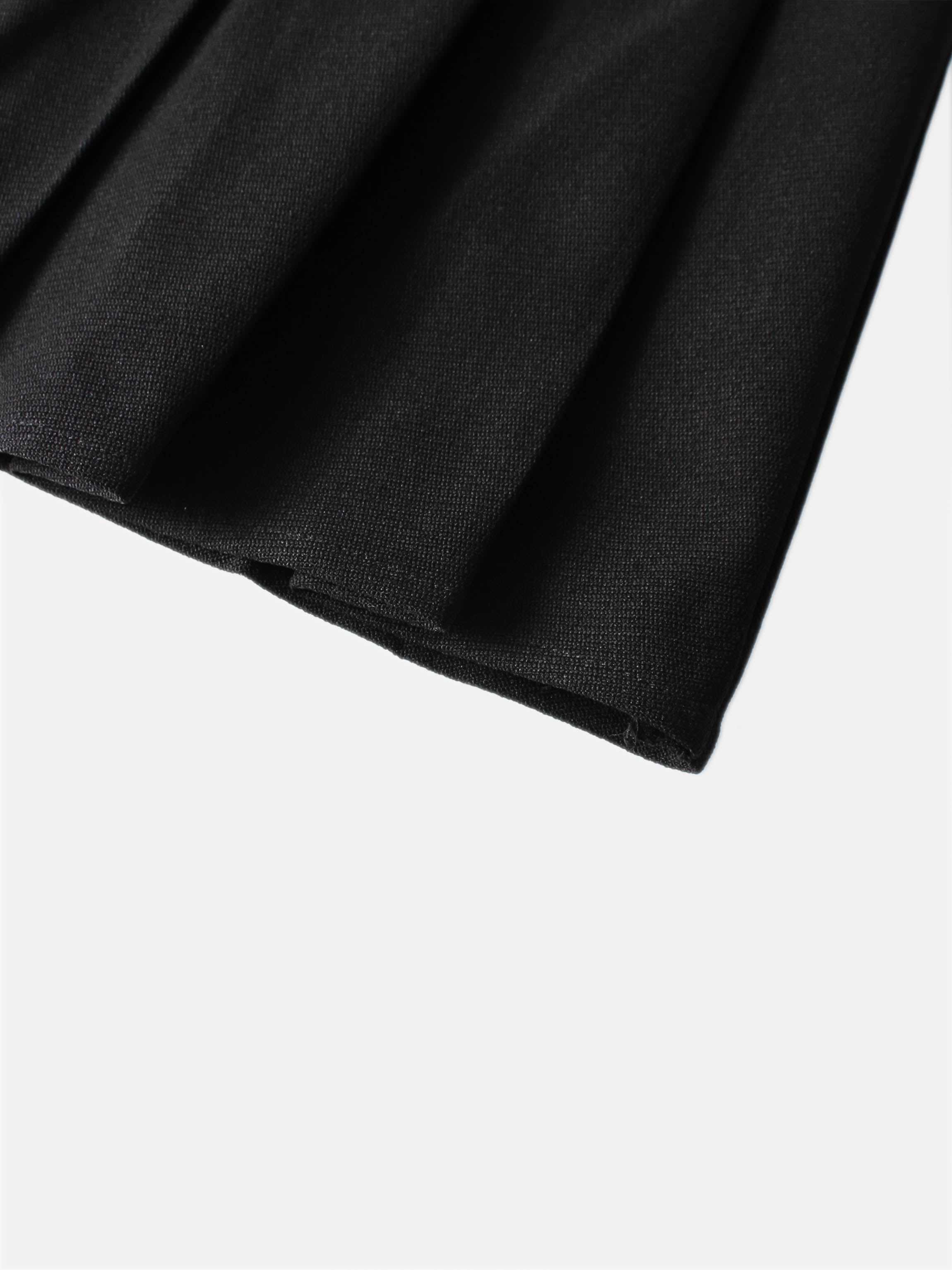 Yoke Pleated Jumper - Black
