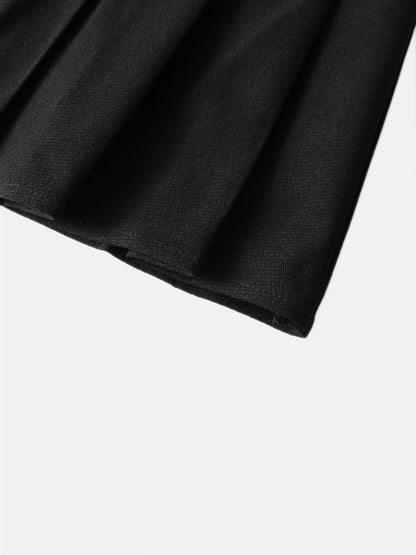 Yoke Pleated Jumper - Black