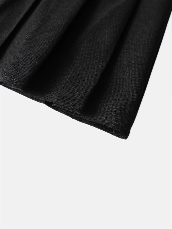 Yoke Pleated Jumper - Black
