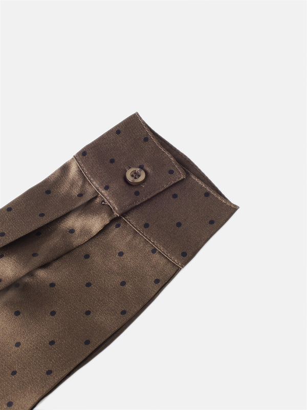 Waist Knot Maxi Shirtdress - Dark Brown