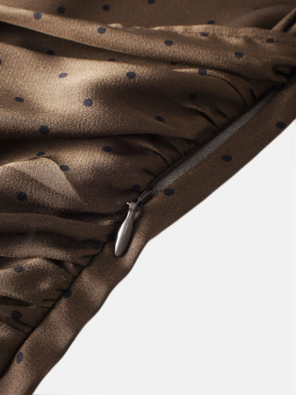 Waist Knot Maxi Shirtdress - Dark Brown
