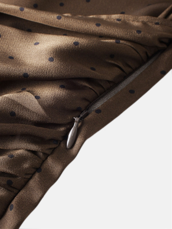 Waist Knot Maxi Shirtdress - Dark Brown