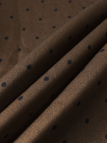 Waist Knot Maxi Shirtdress - Dark Brown
