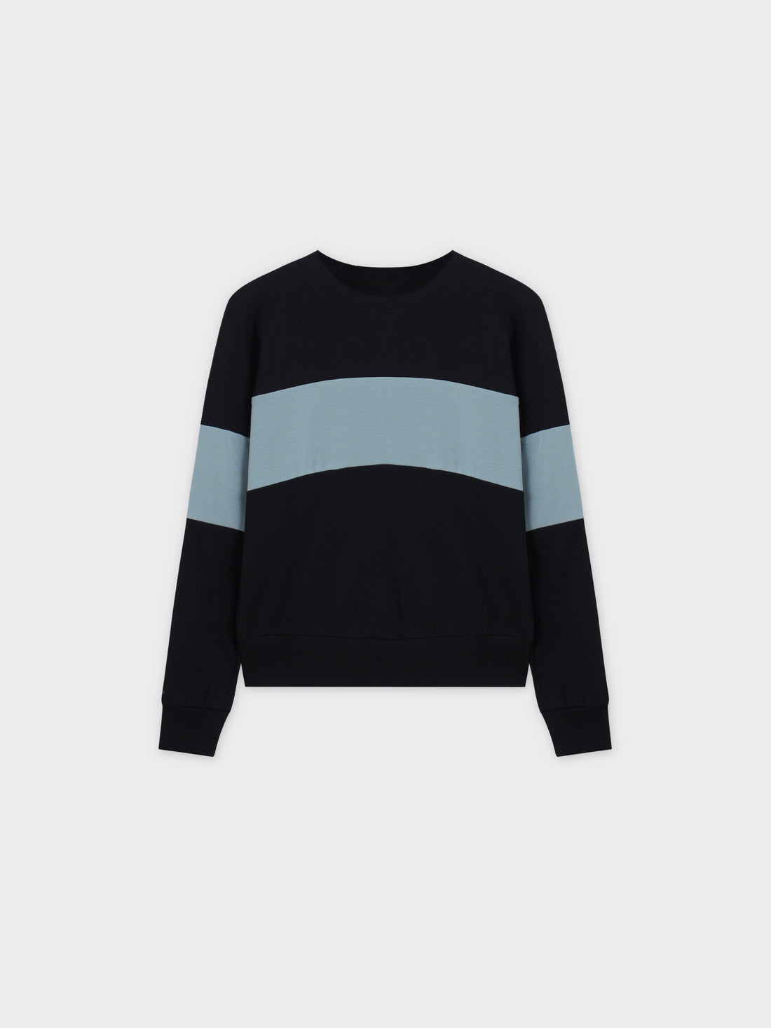 Wide Stripe Bomber-Black/Teal