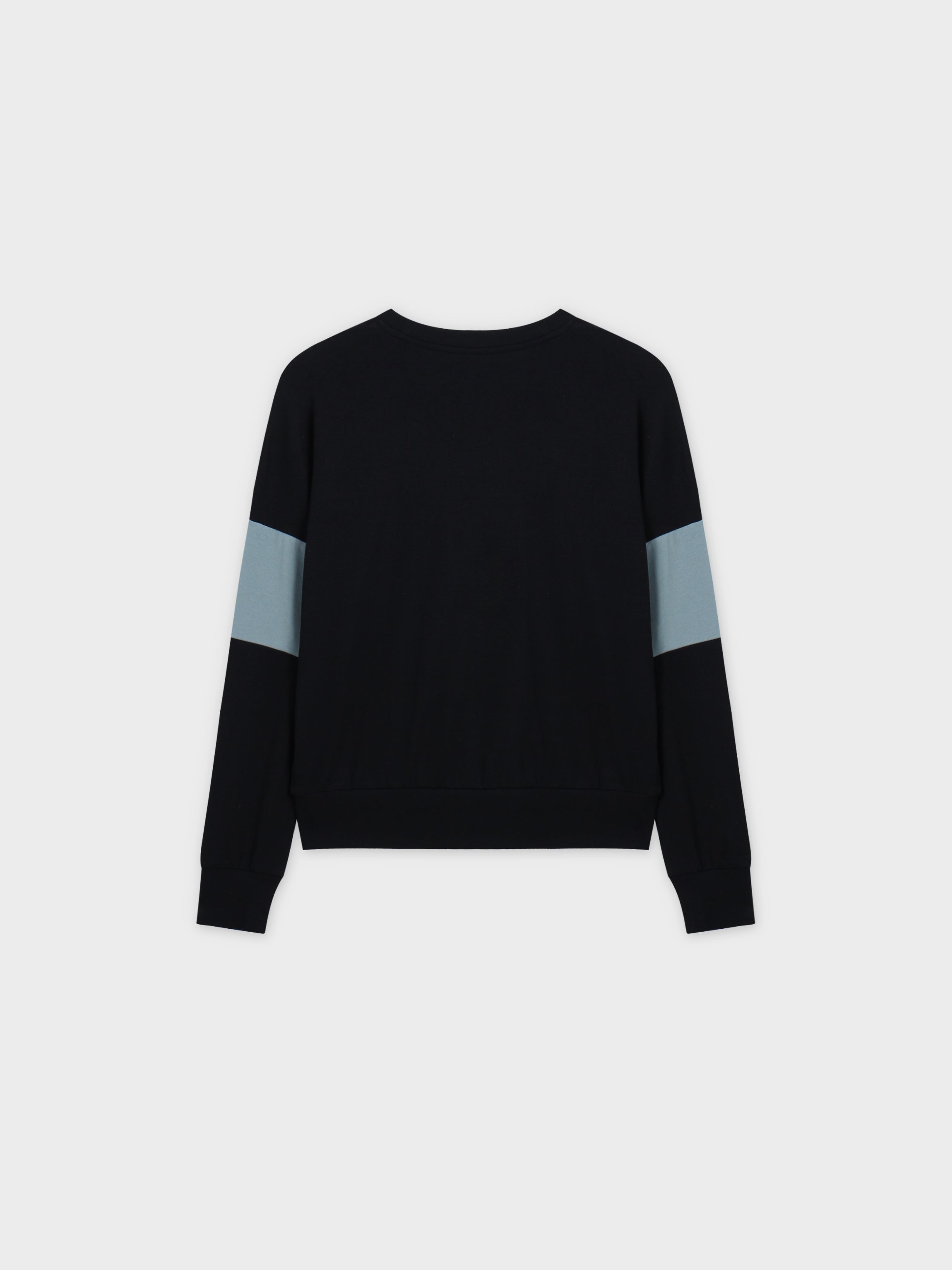 Wide Stripe Bomber-Black/Teal