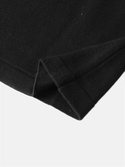 Mock Neck Sleeveless Dress - Black