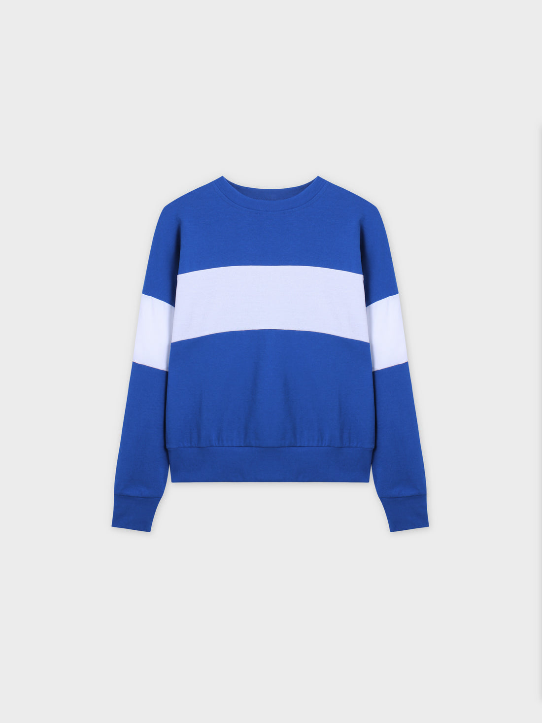 Wide Stripe Bomber-Cobalt Blue/White