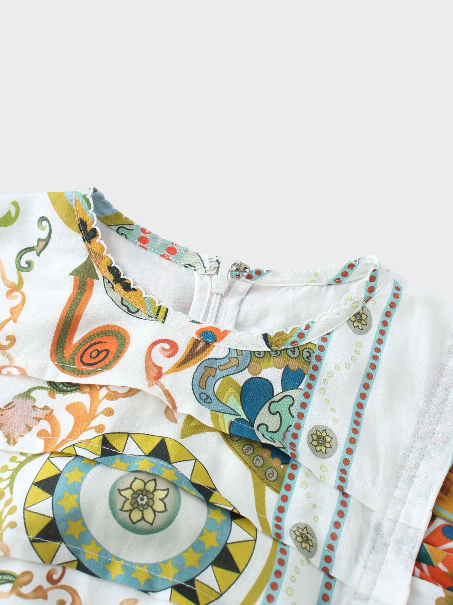 Smocked Waist Dress-Oriental Paisley