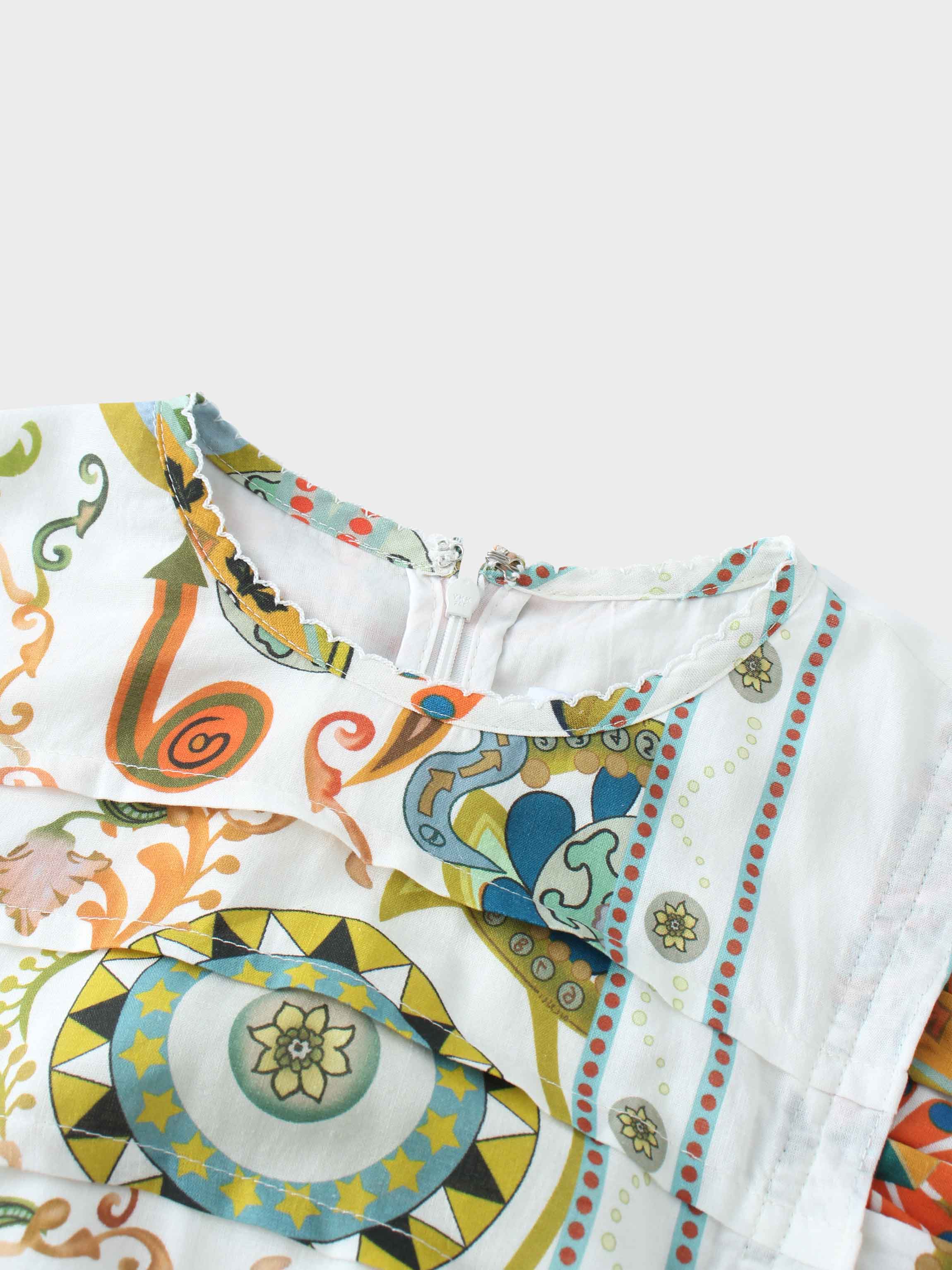 Smocked Waist Dress-Oriental Paisley