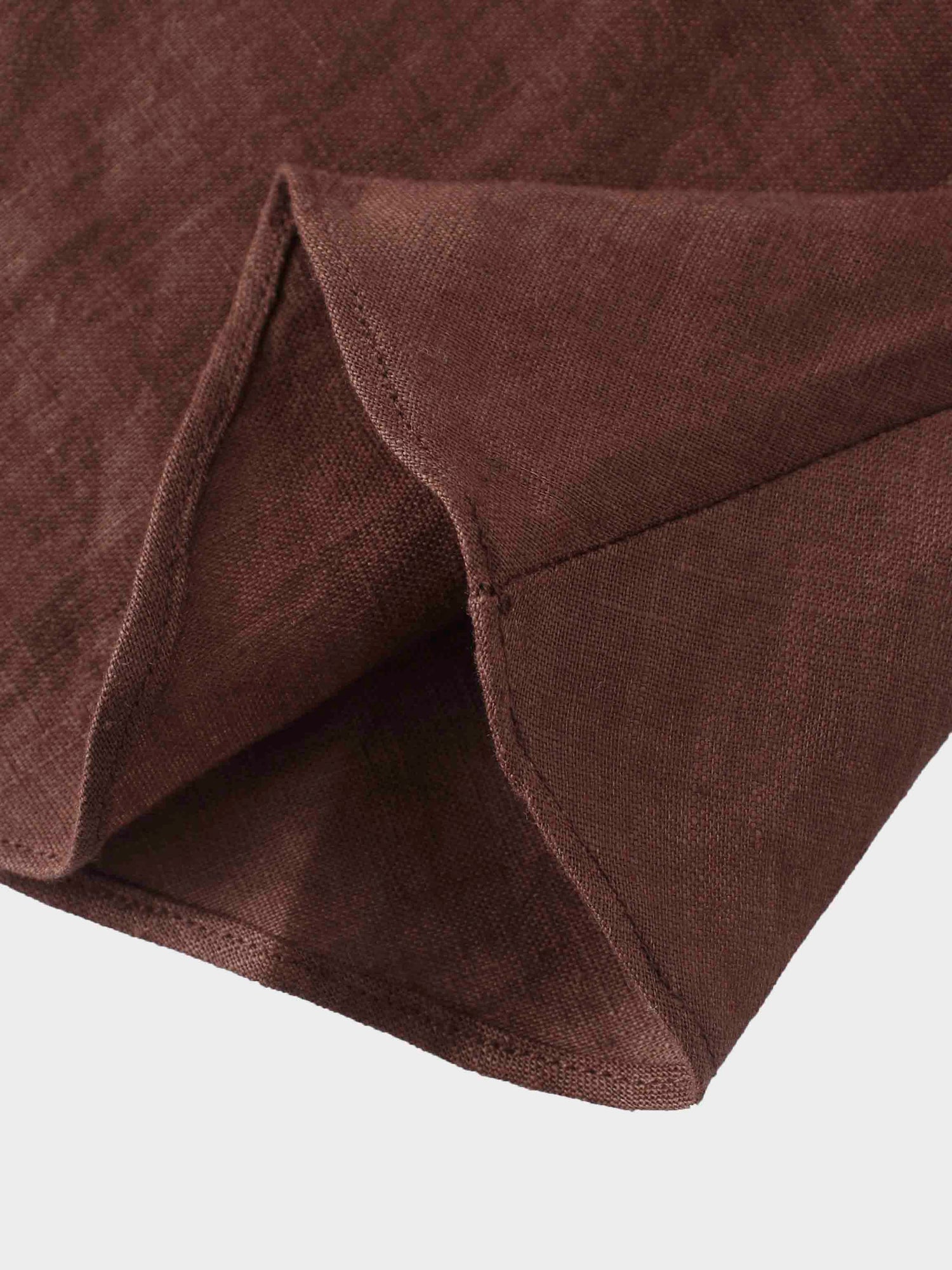Linen A-Line Slip Dress-Brown