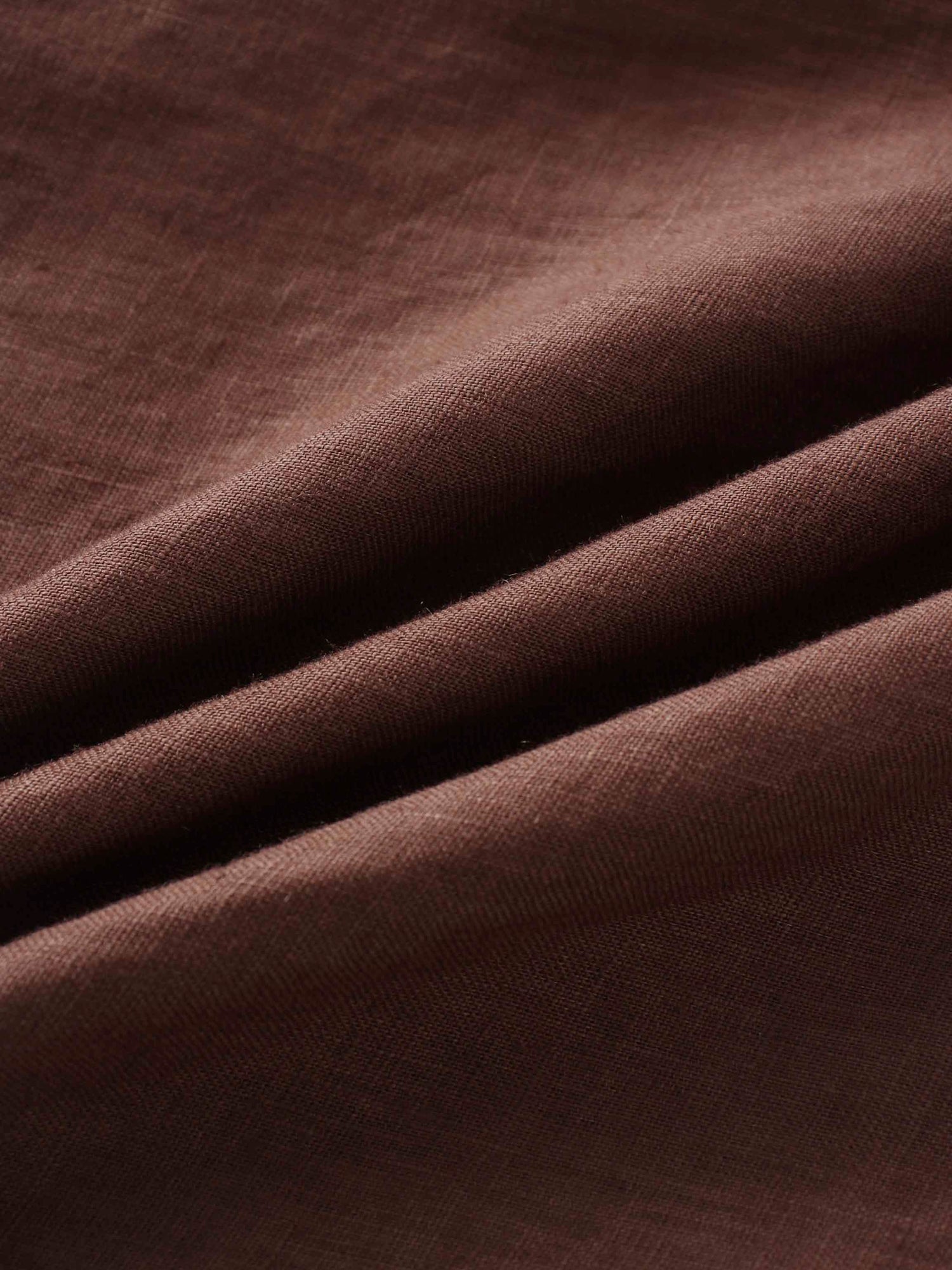 Linen A-Line Slip Dress-Brown