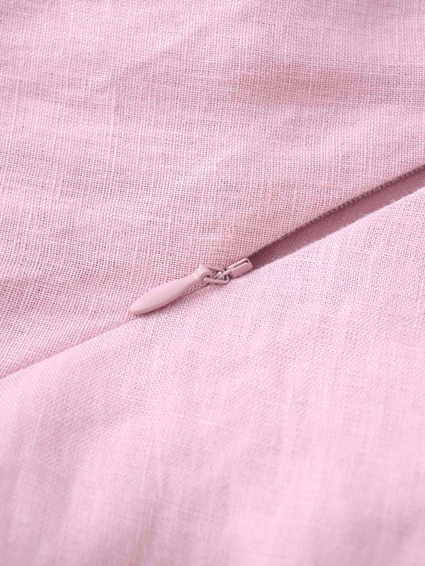 Linen A-Line Slip Dress-Blush