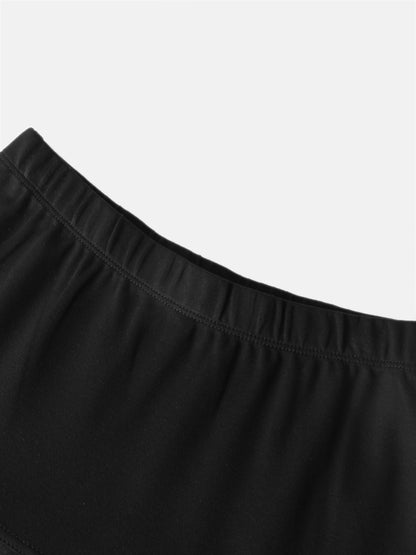 Drop Waist Ponte Skirt - Black 24"