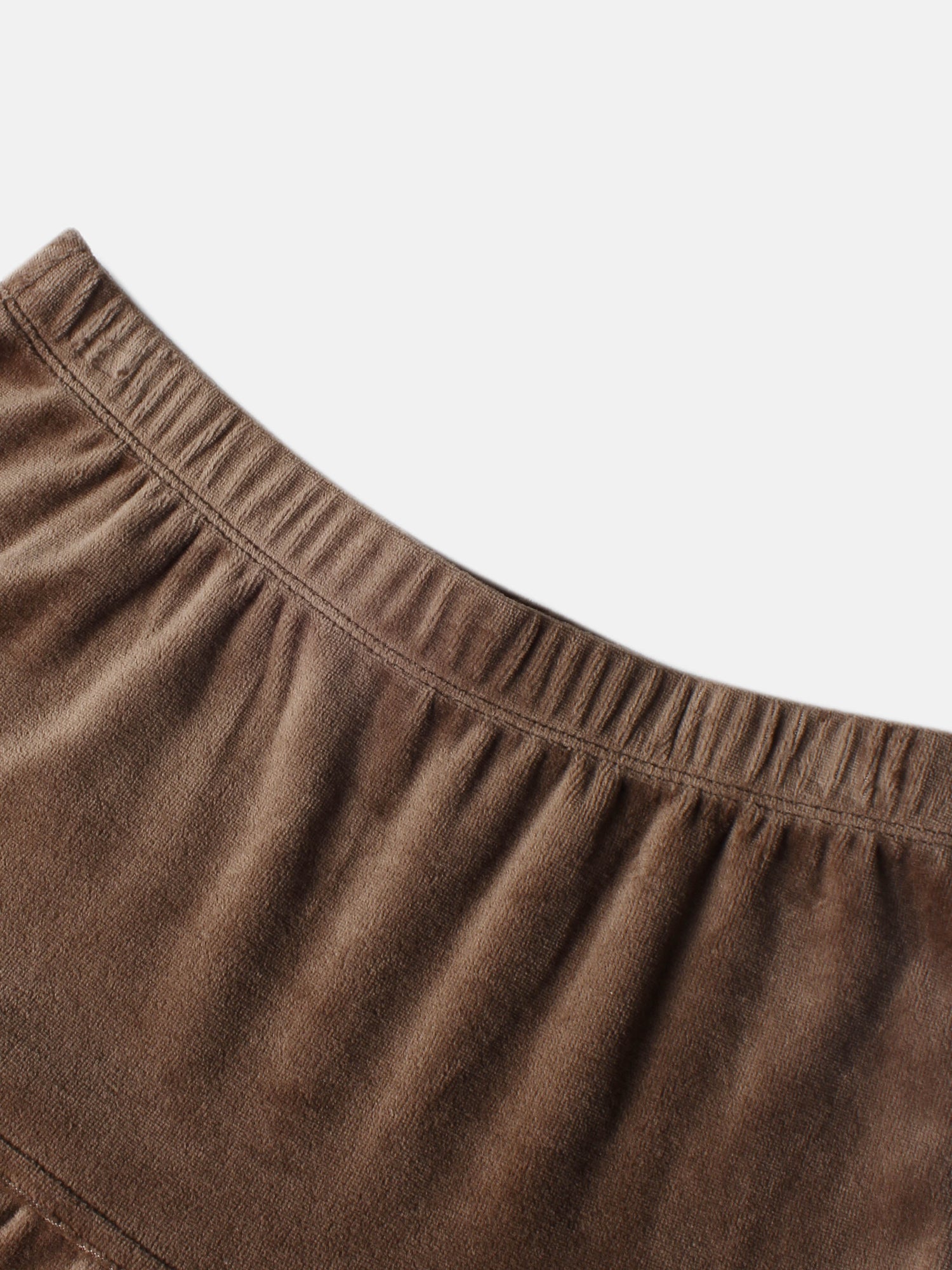 Velour Yoke Circle Skirt - Brown