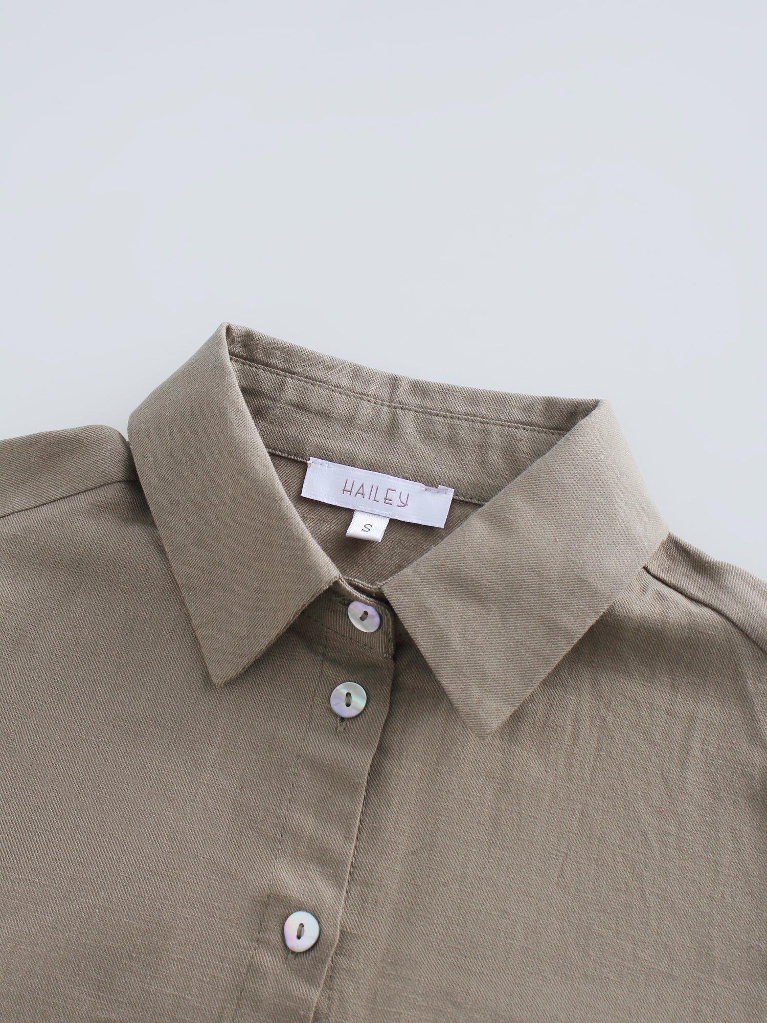 Linen Blouse-Olive