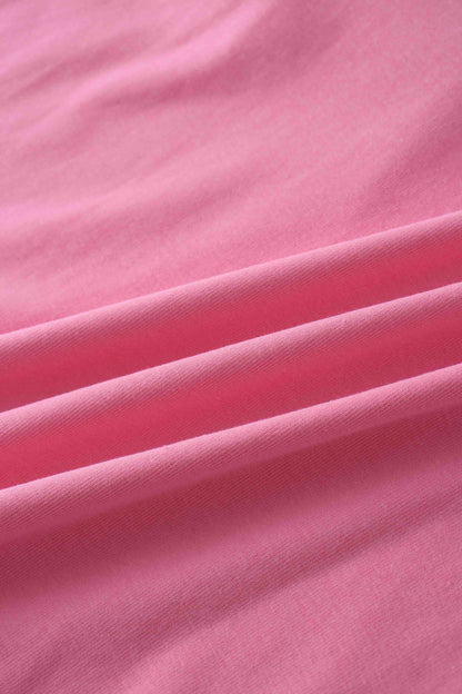 Collared Bomber Tee-Pink