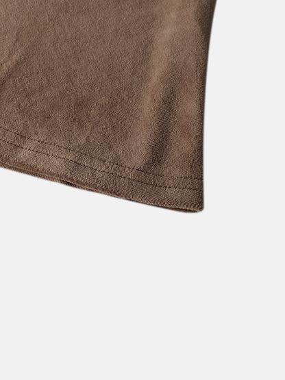 Velour Yoke Circle Skirt - Brown