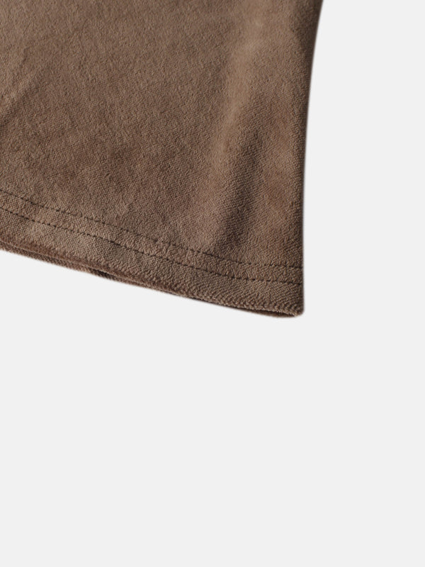 Velour Yoke Circle Skirt - Brown