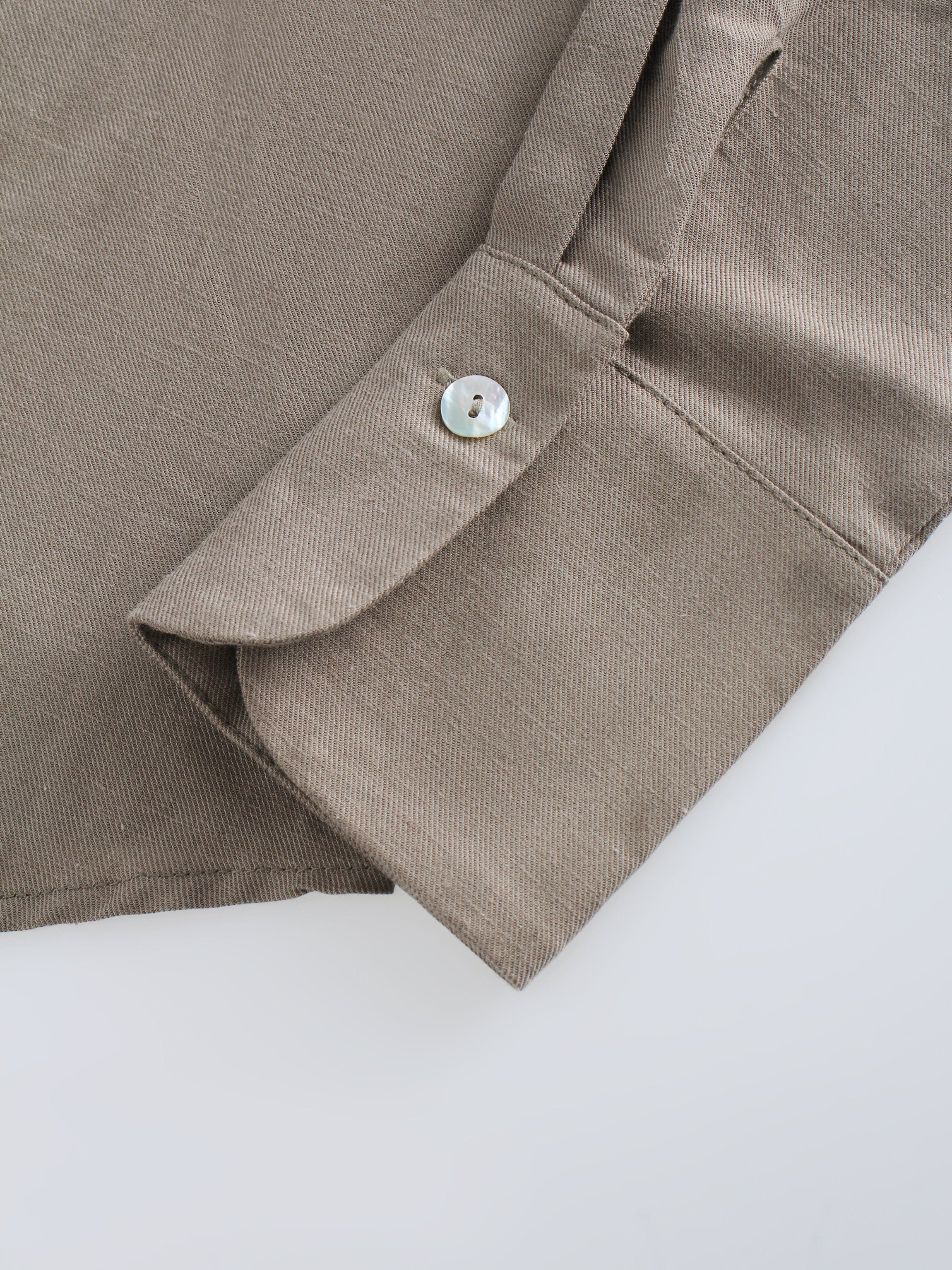 Linen Blouse-Olive