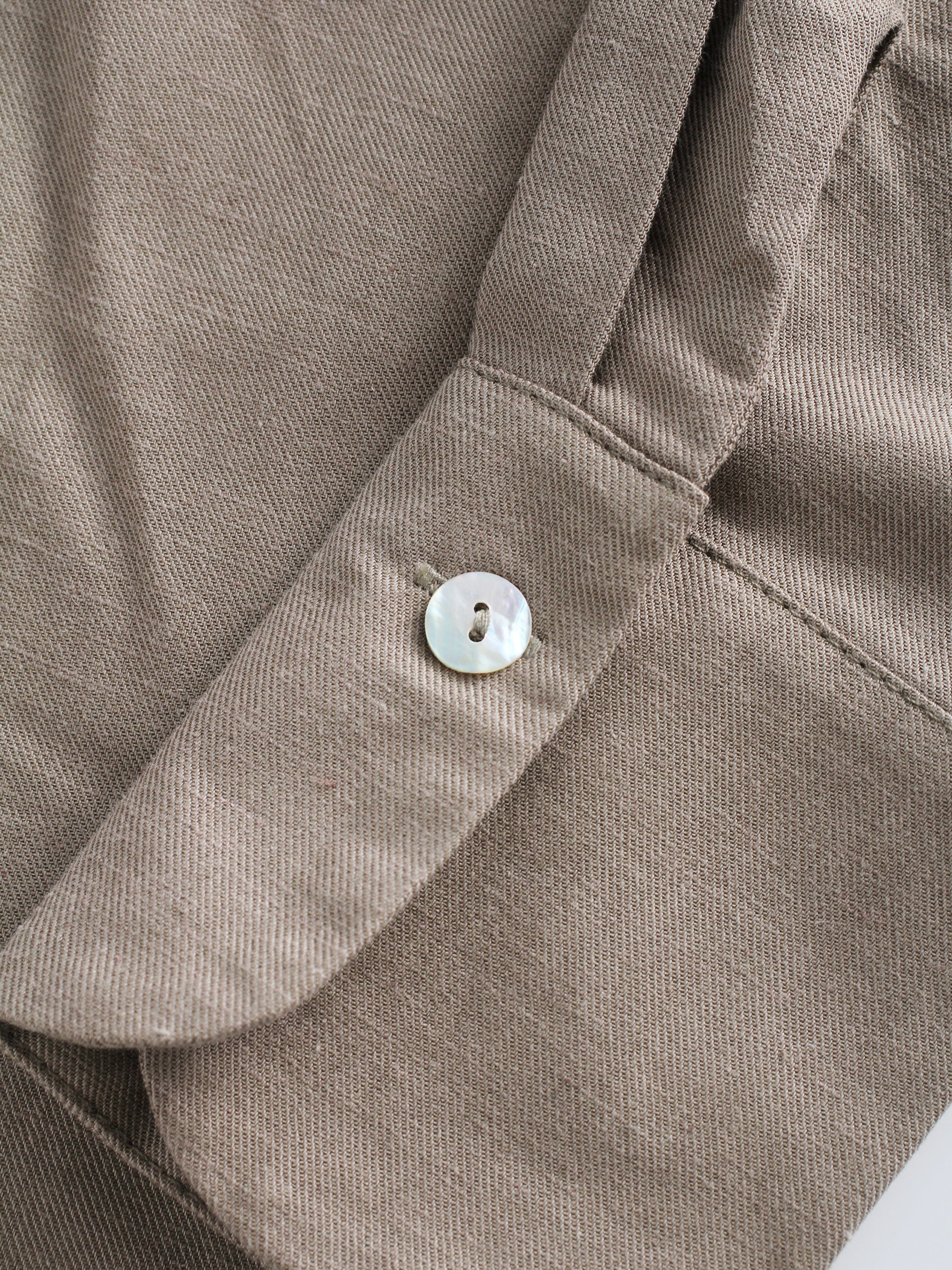 Linen Blouse-Olive