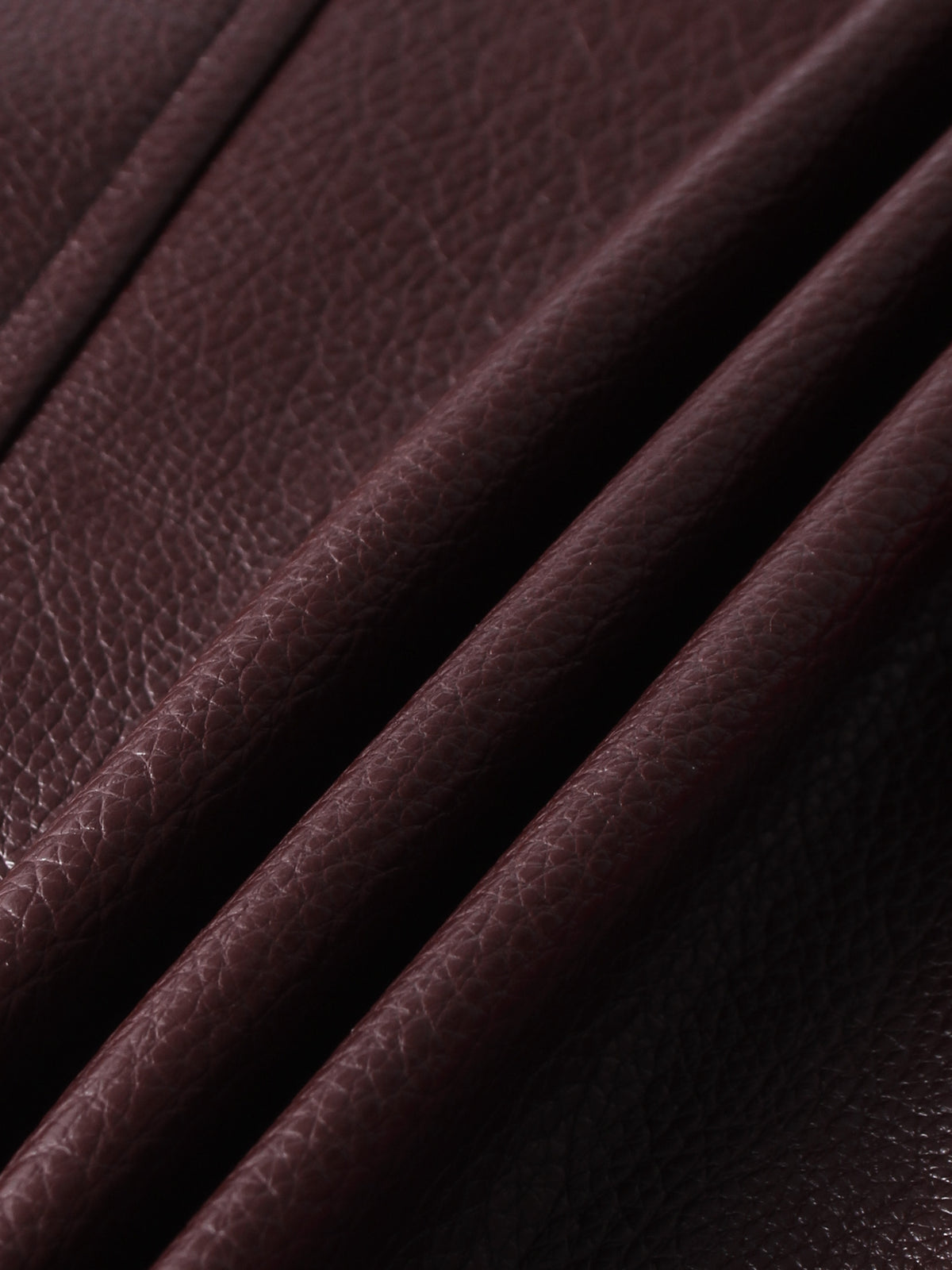 Textured Faux Leather Seam Skirt - Burgundy