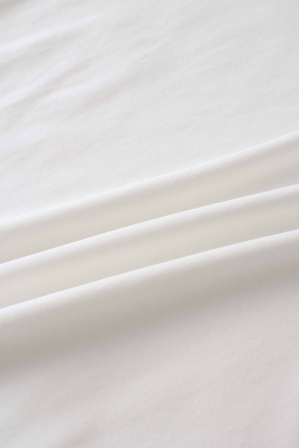 Collared Bomber Tee-White