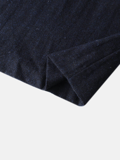 Buckle Pleat Skirt - Navy