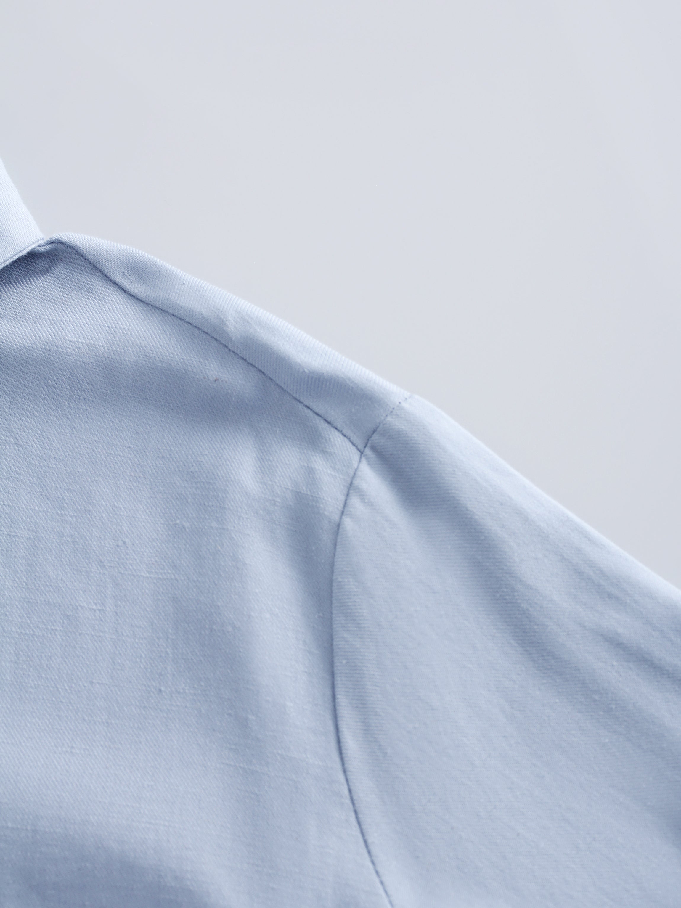 Linen Blouse-Light Blue