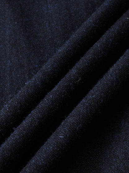 Buckle Pleat Skirt - Navy