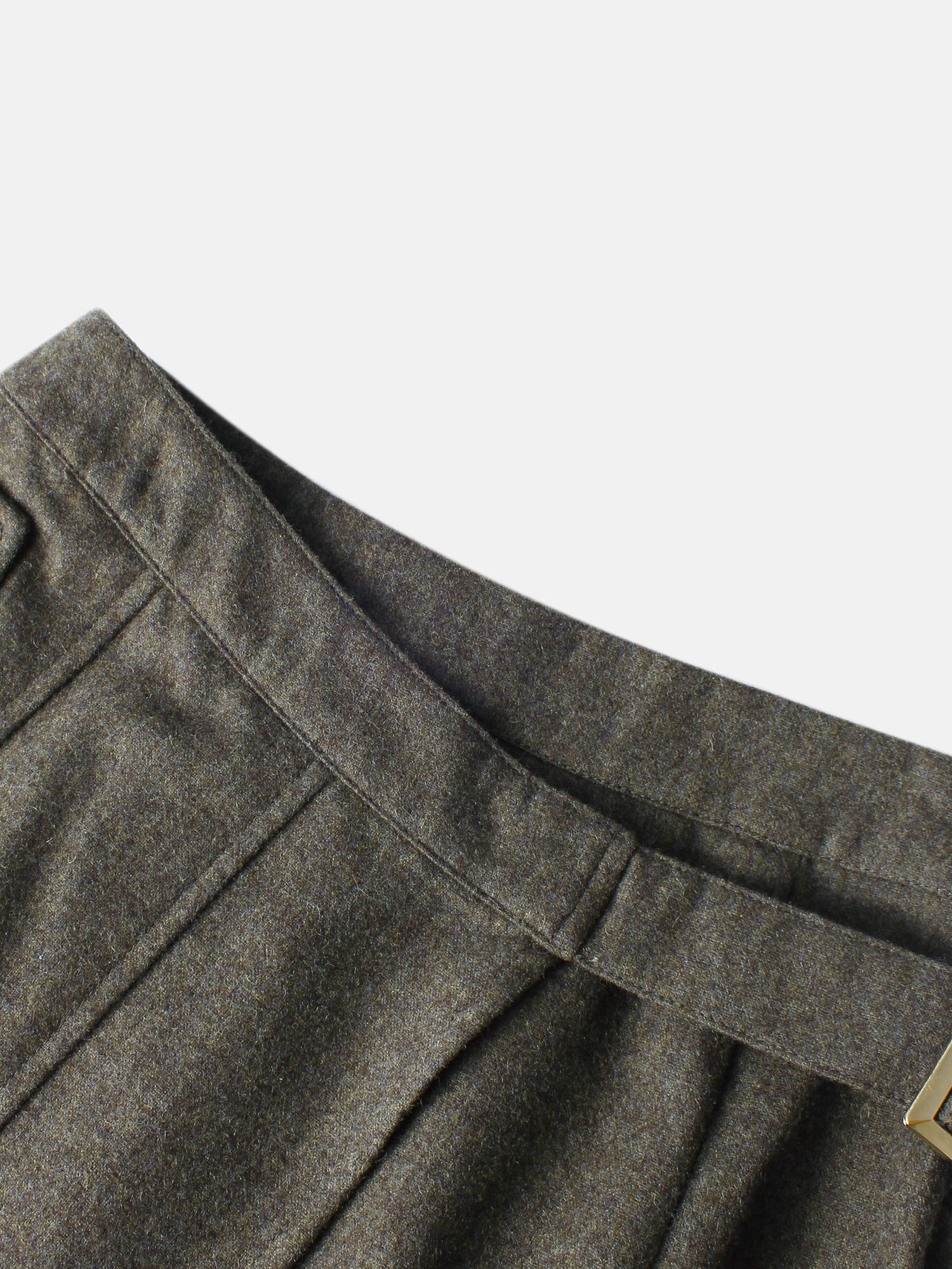Buckle Pleat Skirt - Green
