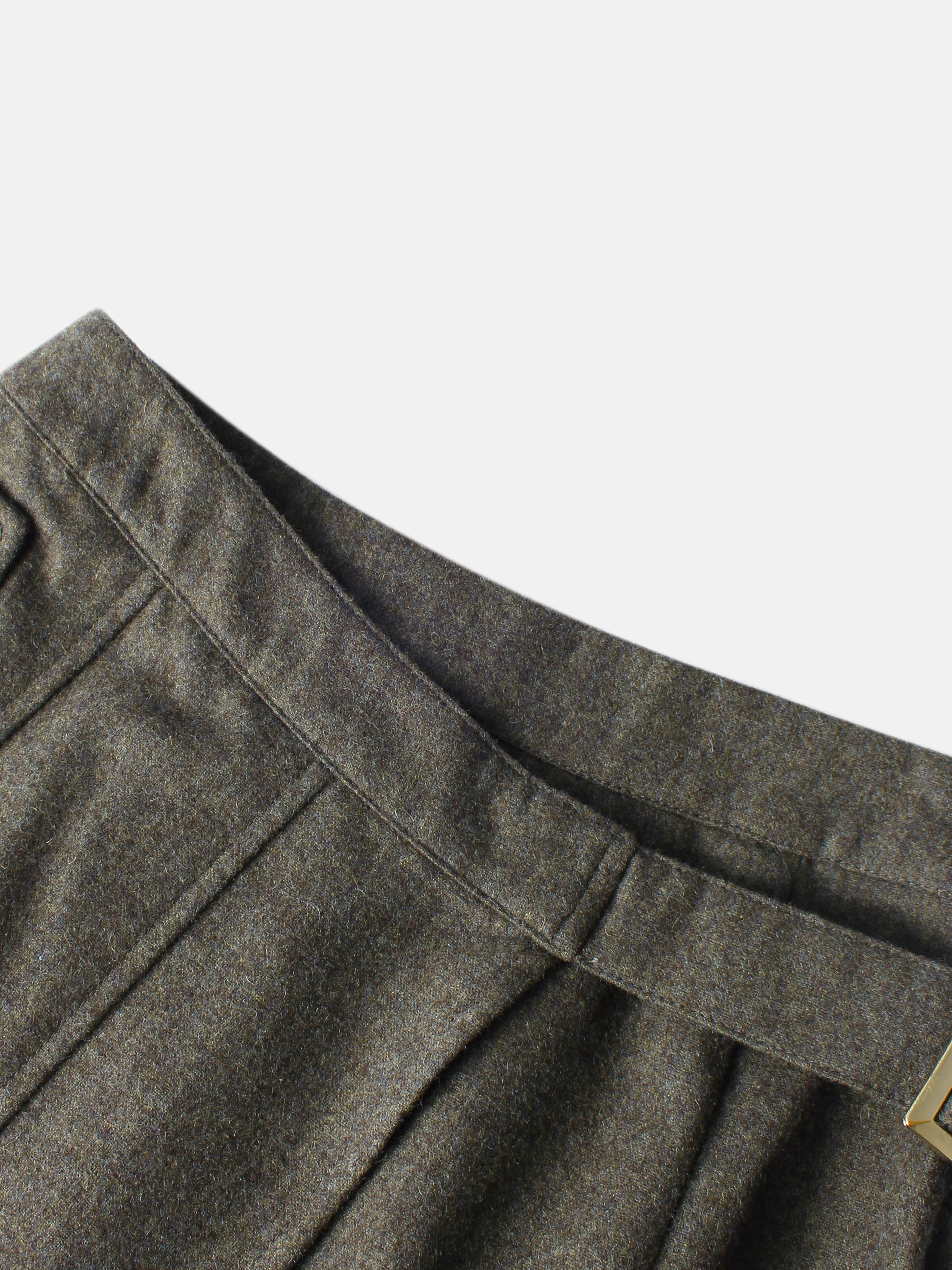 Buckle Pleat Skirt - Green