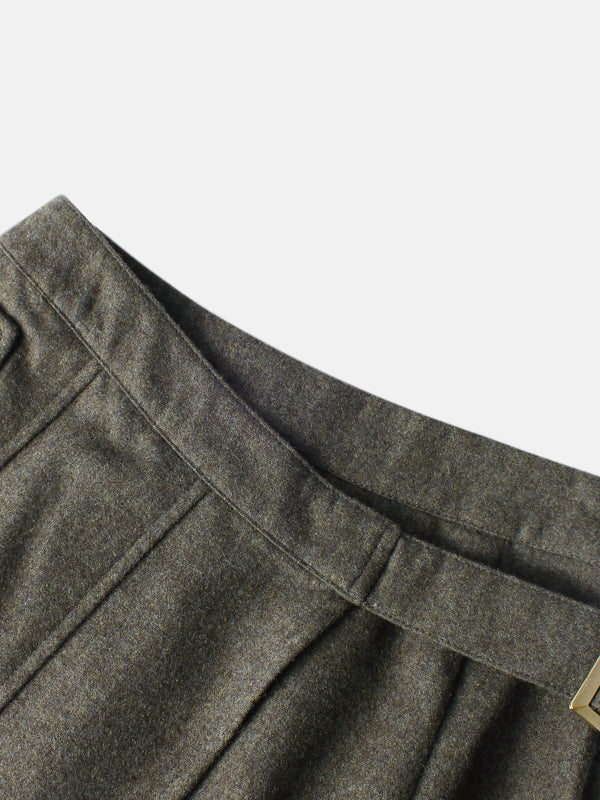 Buckle Pleat Skirt - Green