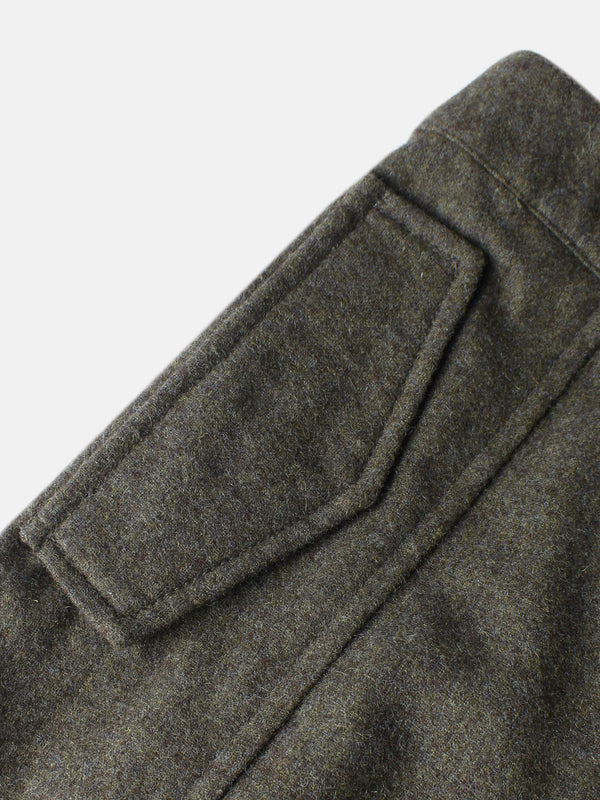 Buckle Pleat Skirt - Green