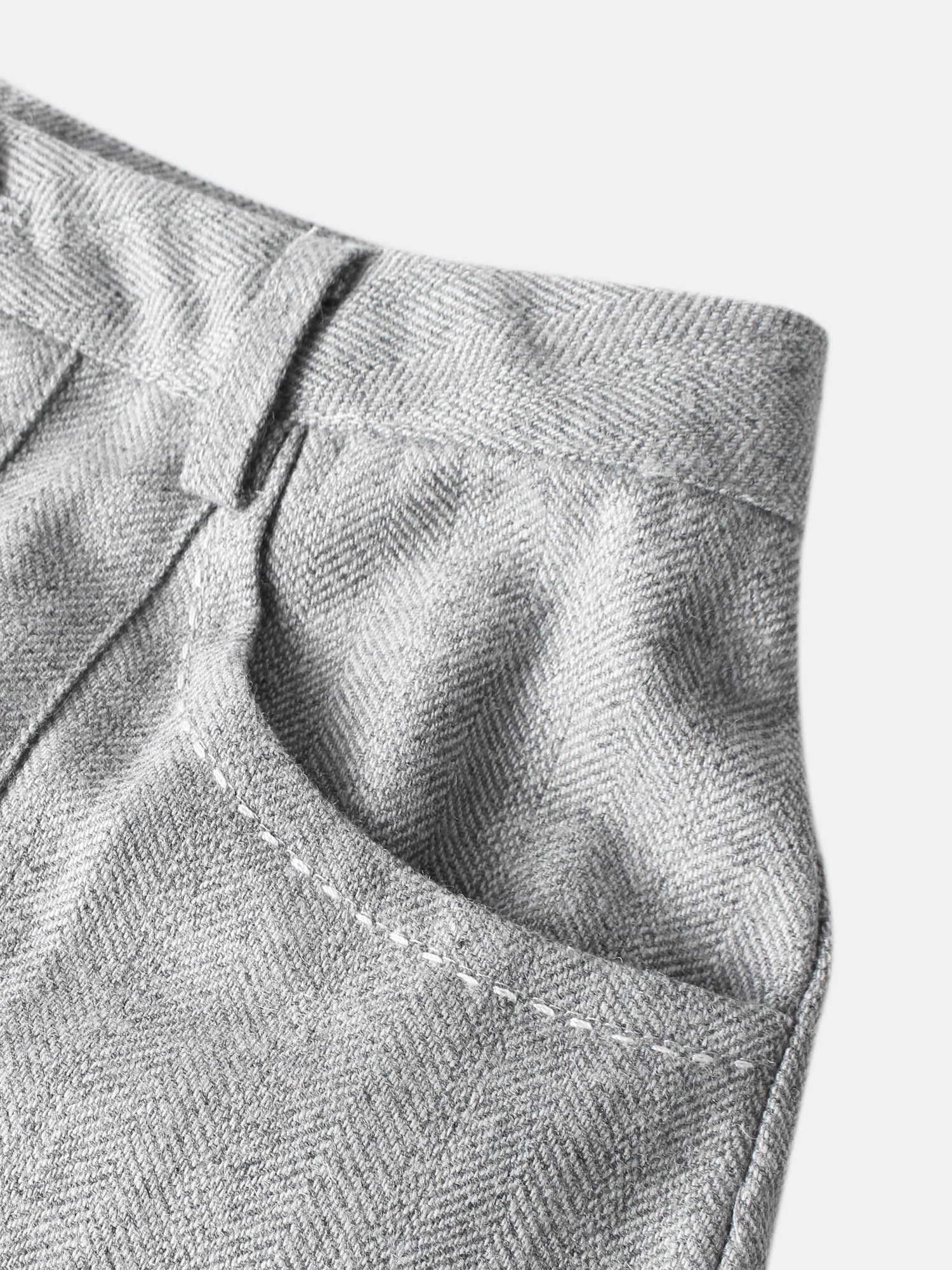 Pleat Bottom Yoke Skirt - Black/Grey