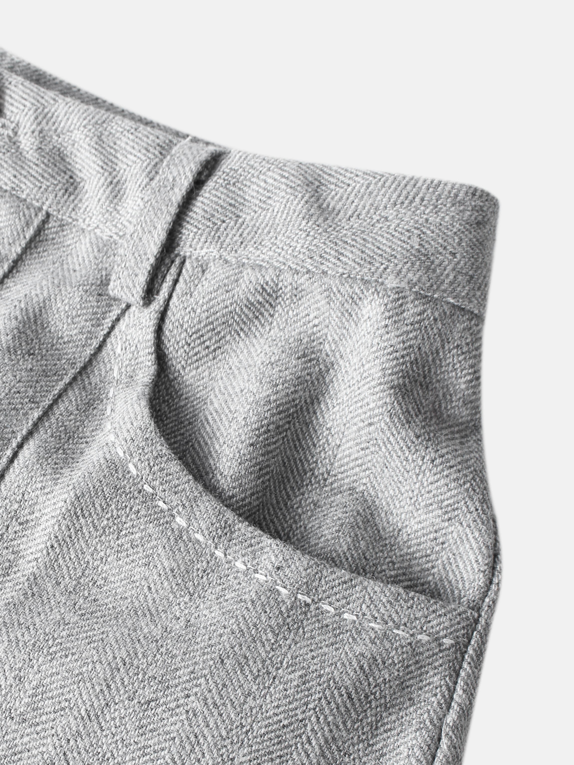 Pleat Bottom Yoke Skirt - Black/Grey