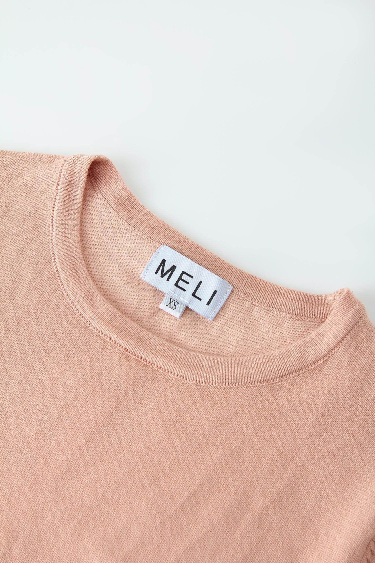 Thin Knit Crew Sweater-Peach