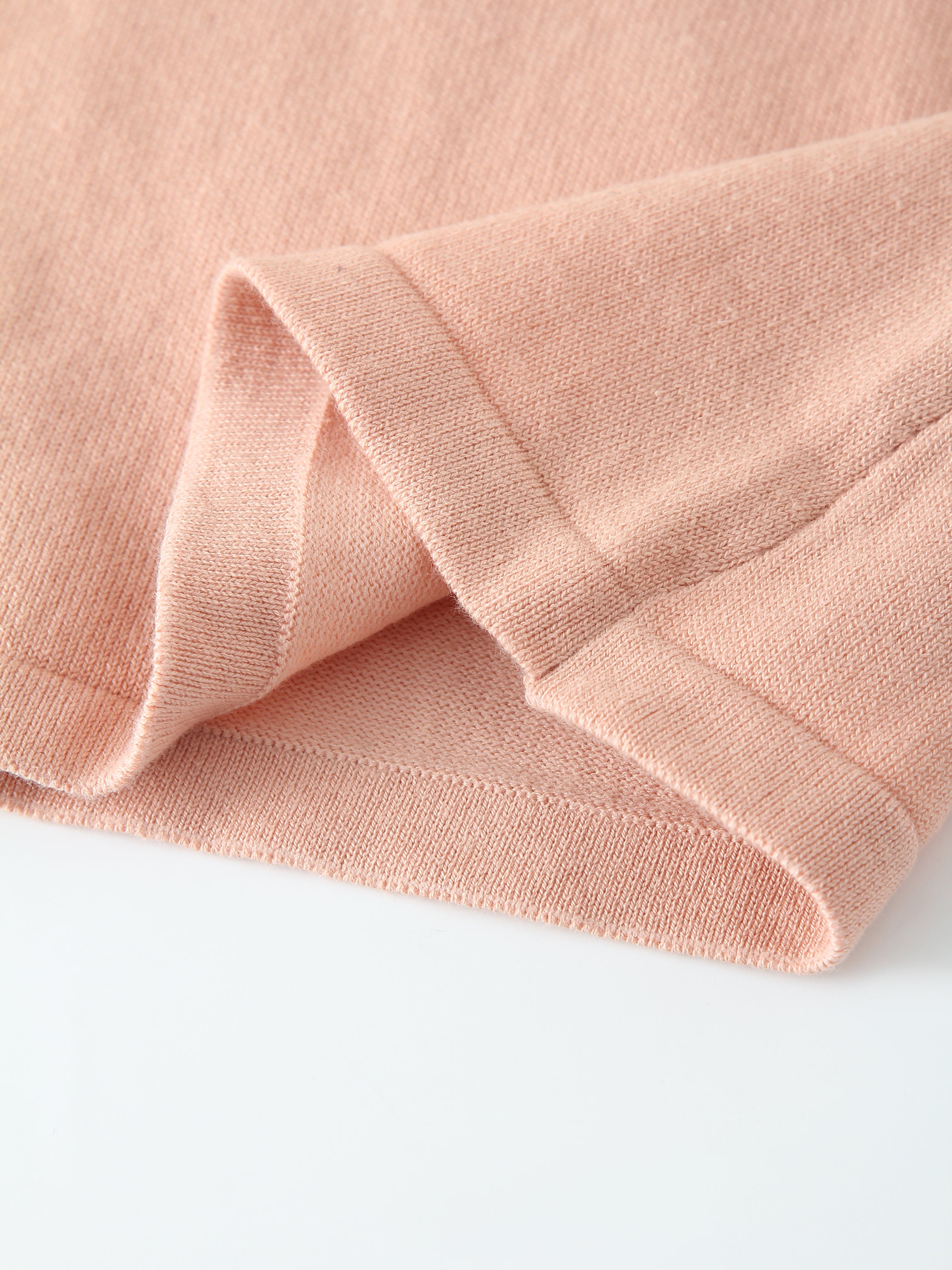 Thin Knit Crew Sweater-Peach