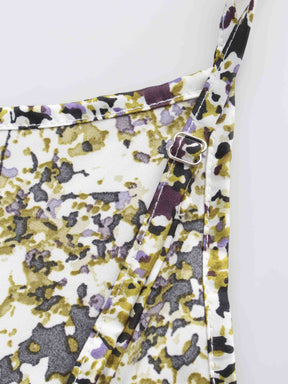 Printed Crew Neck Slip Dress-Specks of Floral