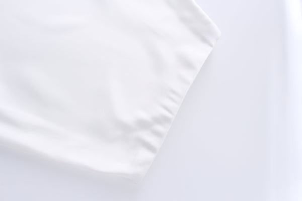 Solid Satin Slip Skirt-White