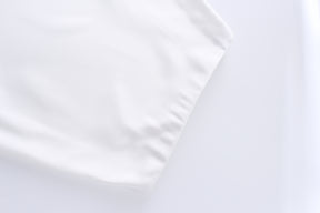 Solid Satin Slip Skirt-White