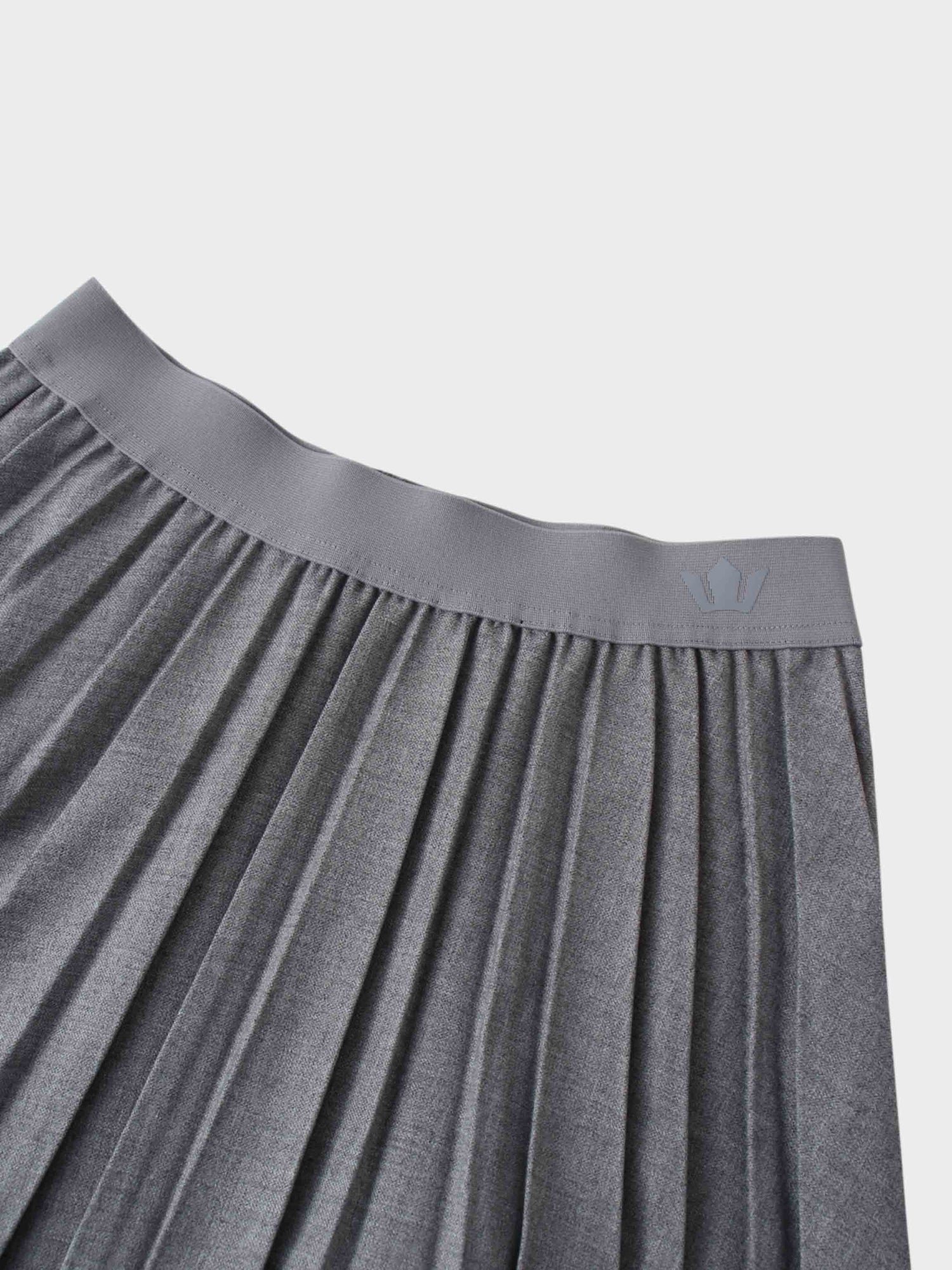 Marni Pleated Skirt 37&quot;-Heathered Grey