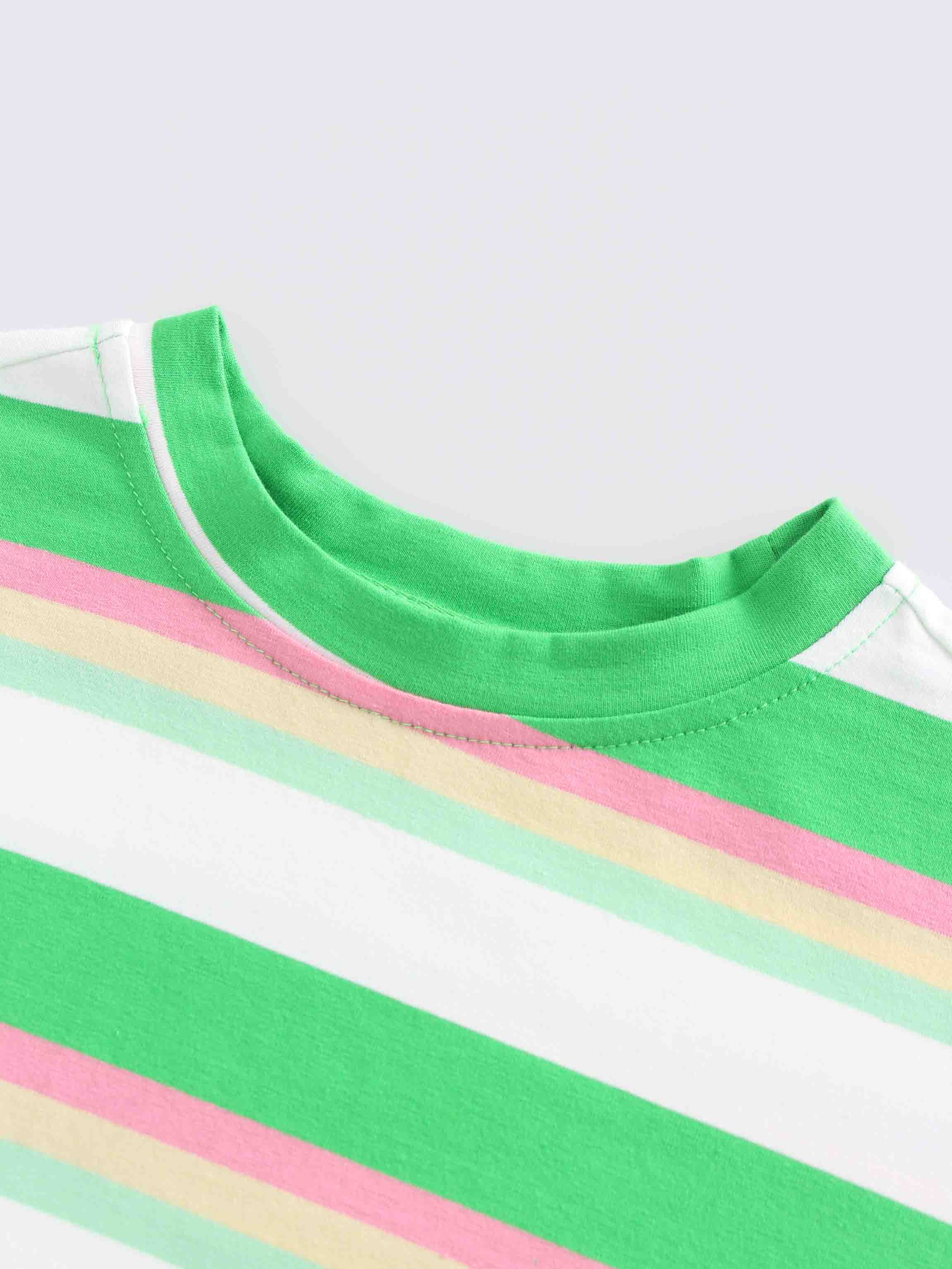 Striped Bomber-Green/Pink