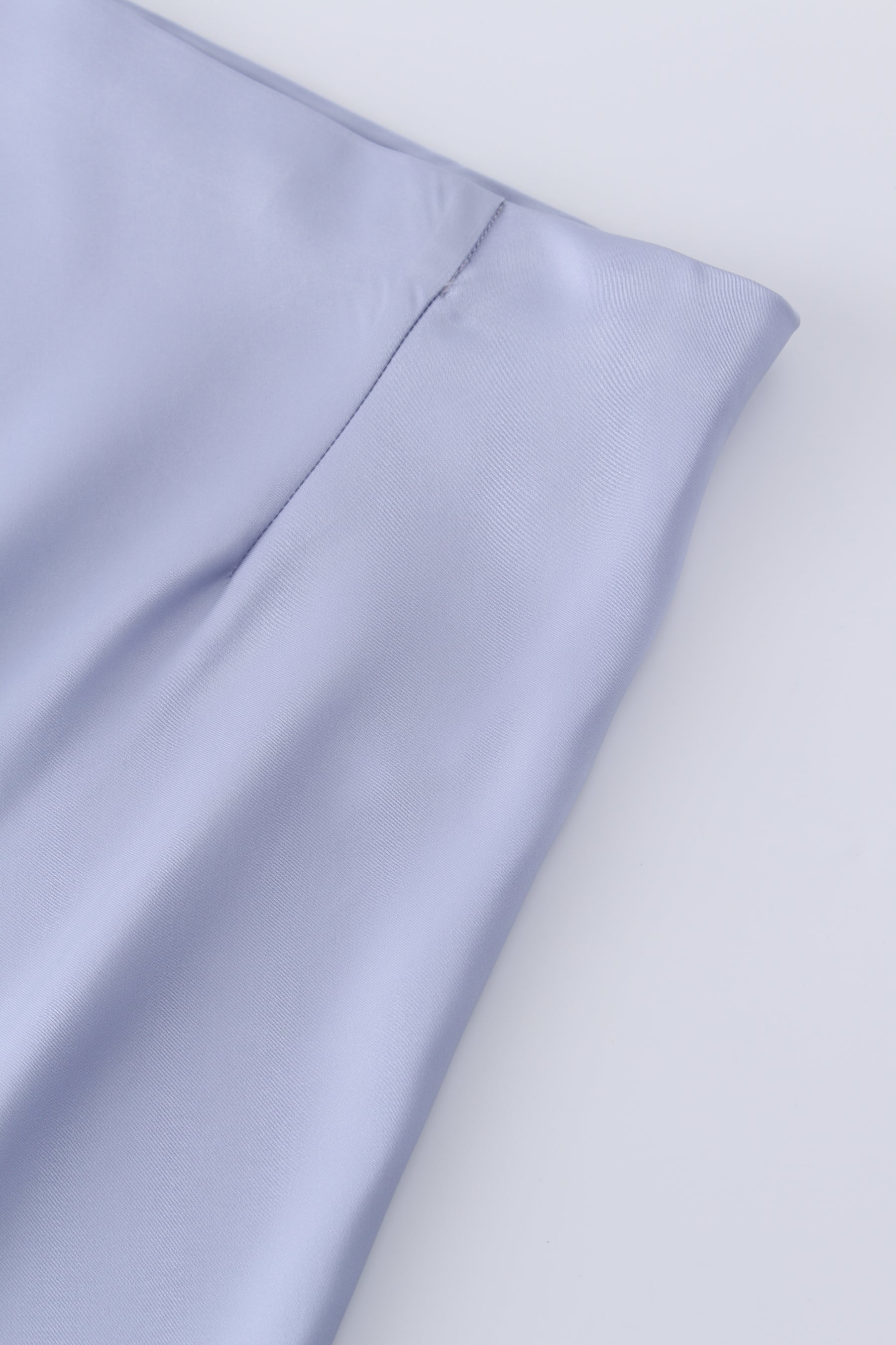 Solid Satin Slip Skirt-Ocean Blue