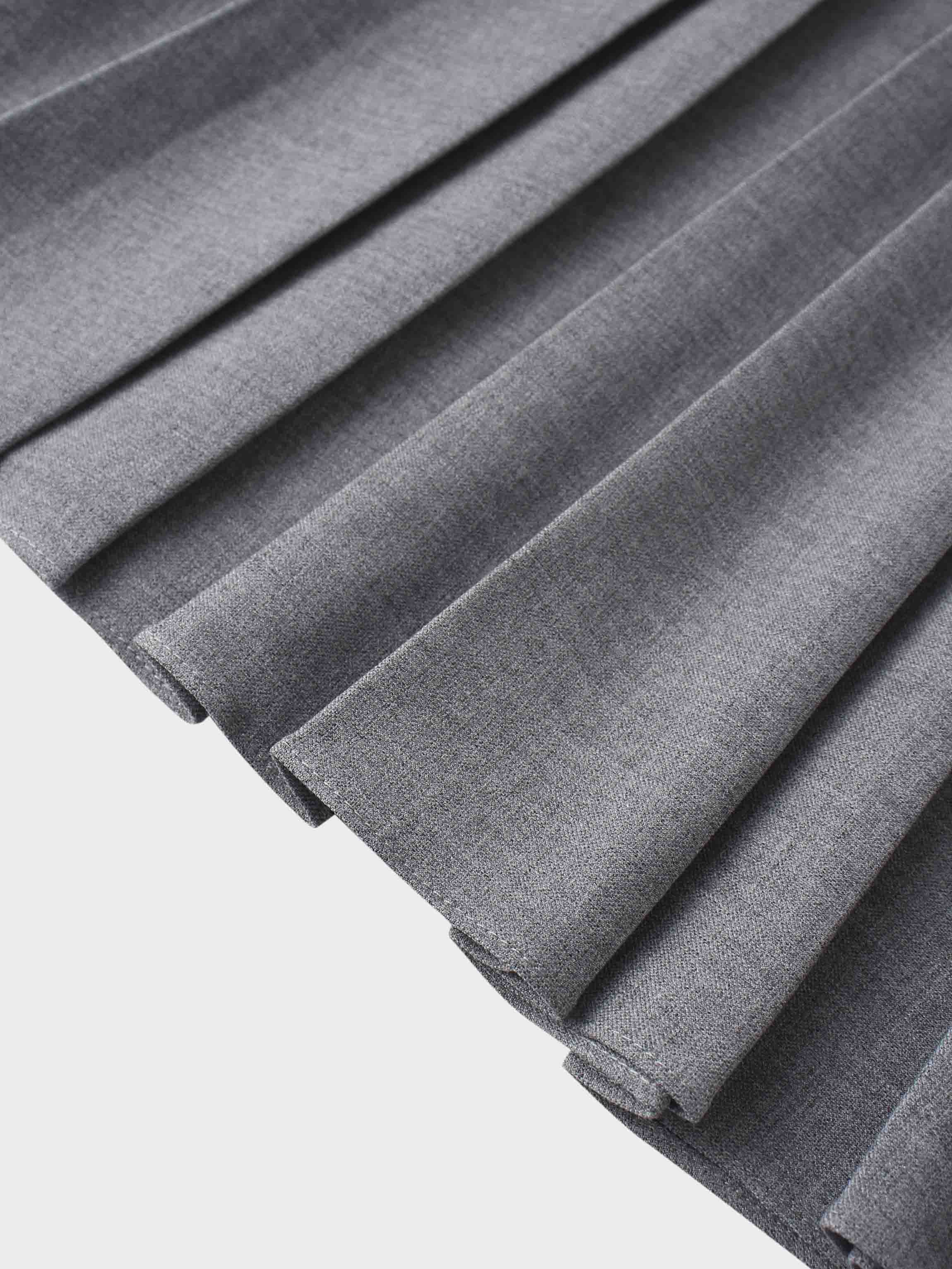 Marni Pleated Skirt 37&quot;-Heathered Grey
